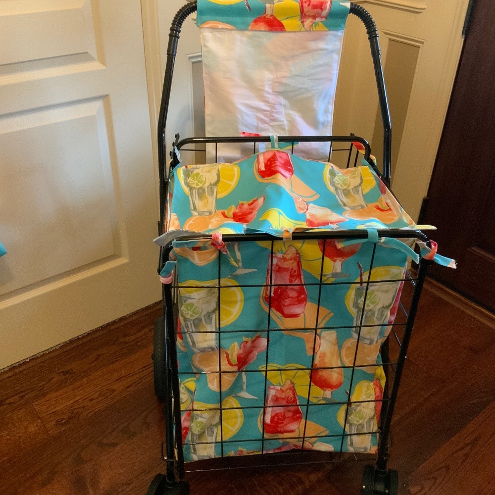 Folding shopping cart fabric liner 18”X15”X23” (Liner ONLY)
